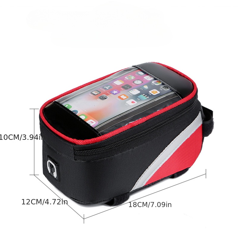 Mountain Bike Tube Bag Phone Bag Touchable Phone Front Beam Bag