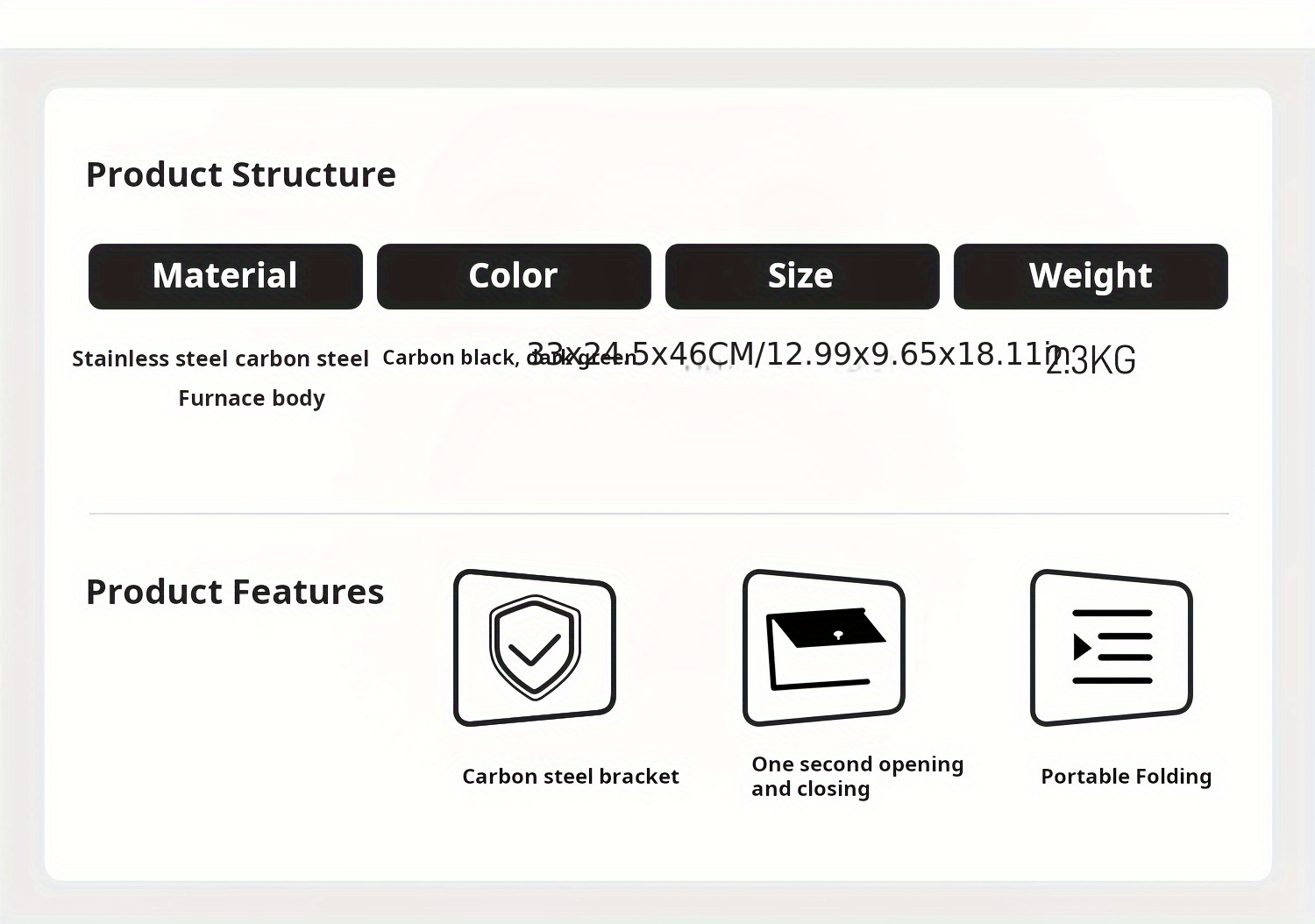 Barbecue Grill Outdoor Grill Household Portable Folding Skewers Barbecue Stove Camping Charcoal Carbon Grill