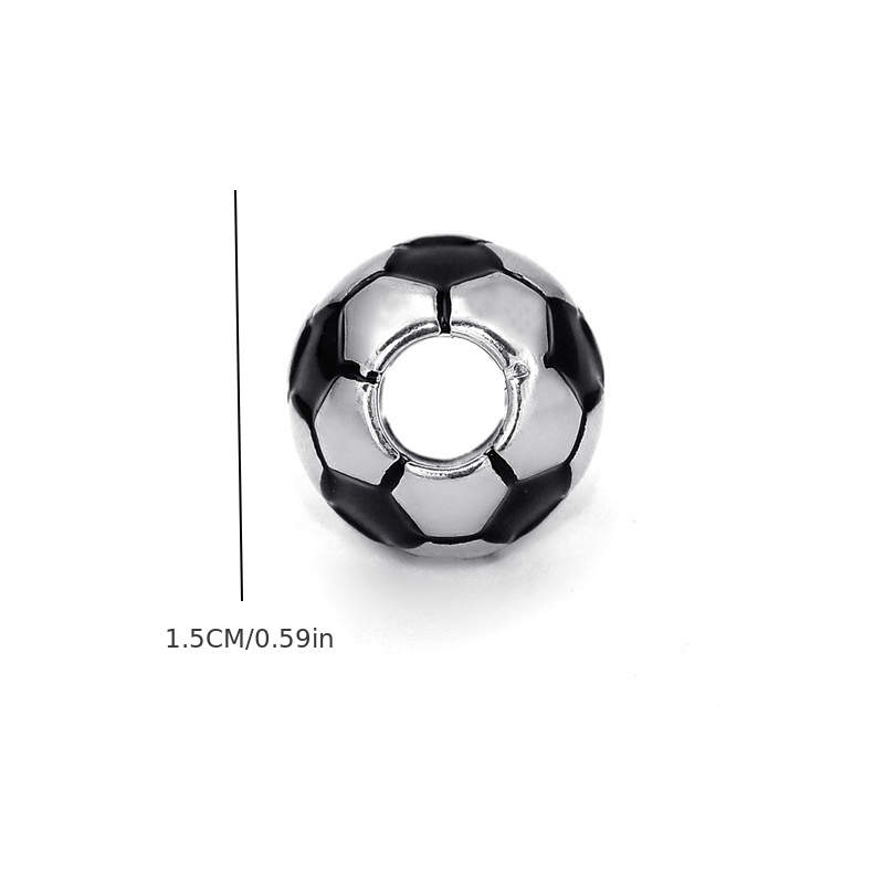 Soccer Ball Beads, Soccer Charm for Jewelry Making, Soccer Ball Pendan