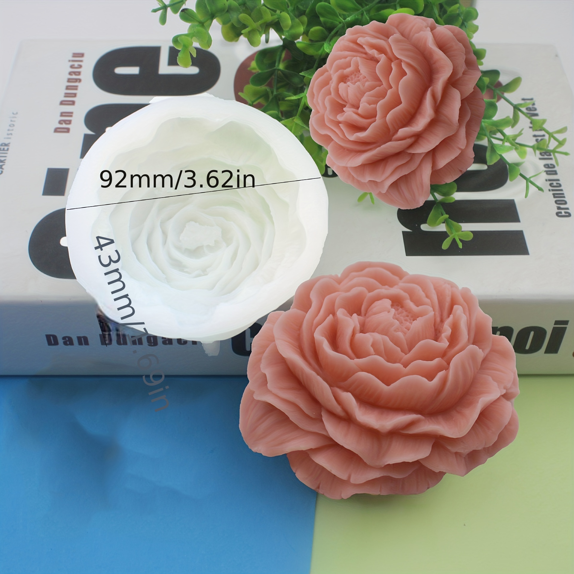 Large Peony Silicone Candle Mold Aromatherapy Gypsum Soap Resin Flower  Mould Birthday Holiday Gift Wedding Souvenirs Home Decor
