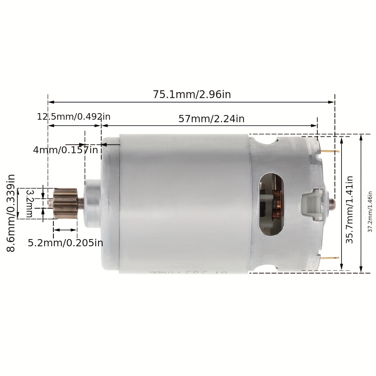 12 Teeth 10.8 21v 21500 29000rpm Rs550 Motor Electric - Temu