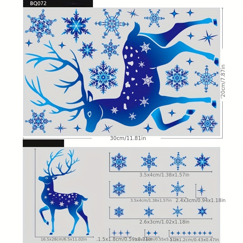 Christmas Decorations Snowflake Stickers Glass Display - Temu