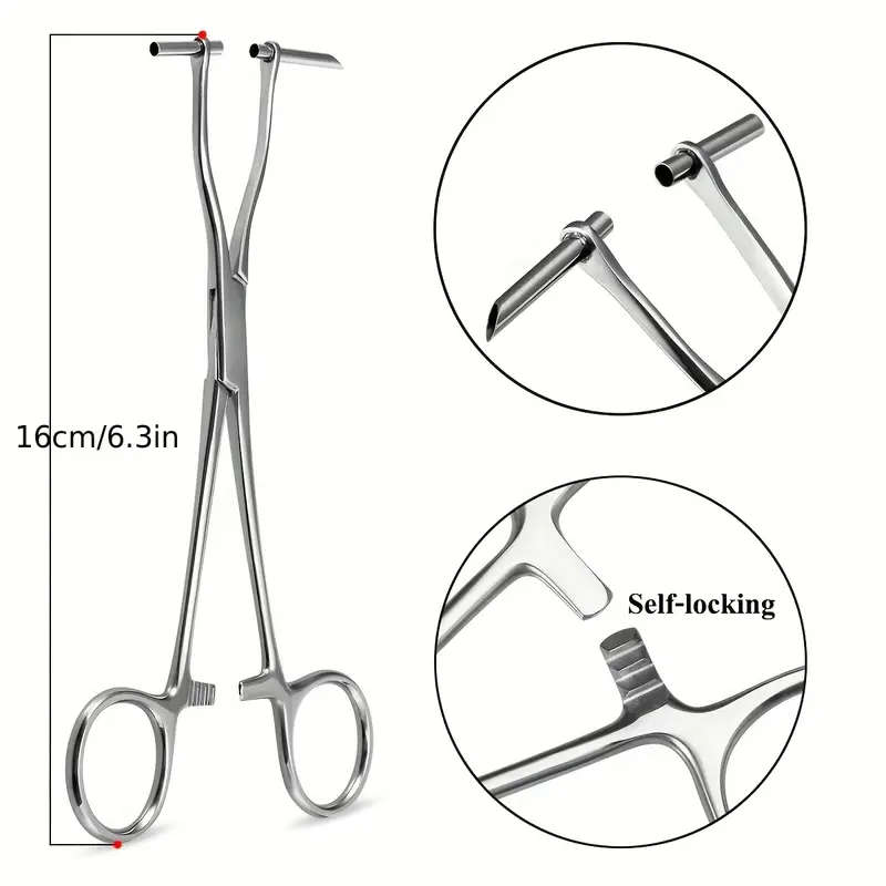 1 Set Stainless Steel Body Ear Lip Piercing Forceps Pliers Clamps Tools