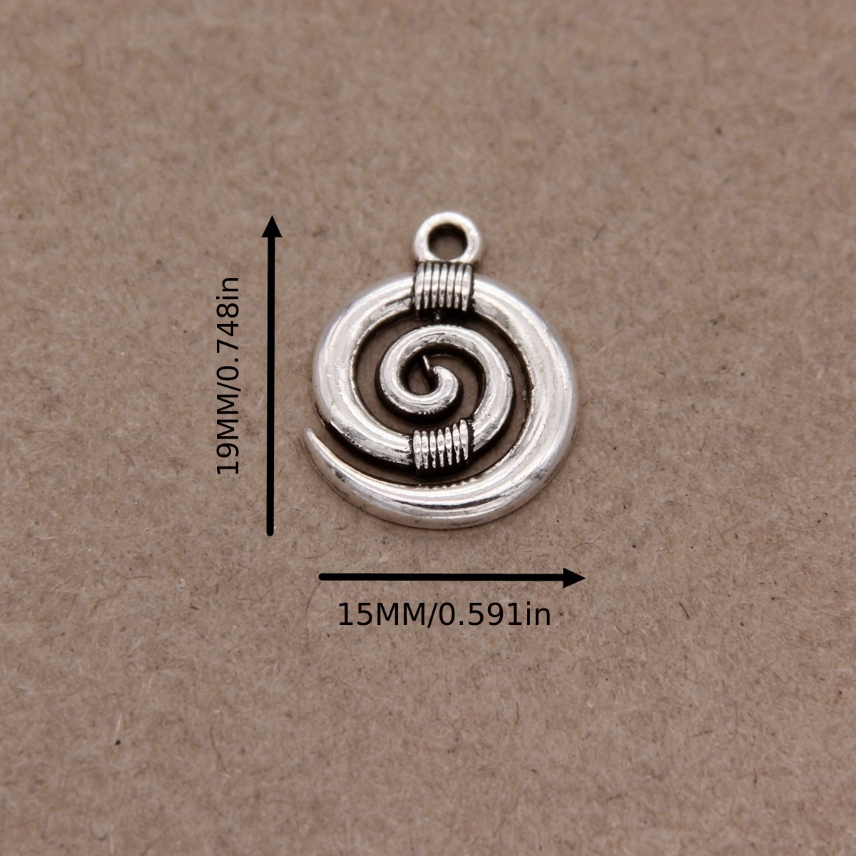 small spiral pendant necklace