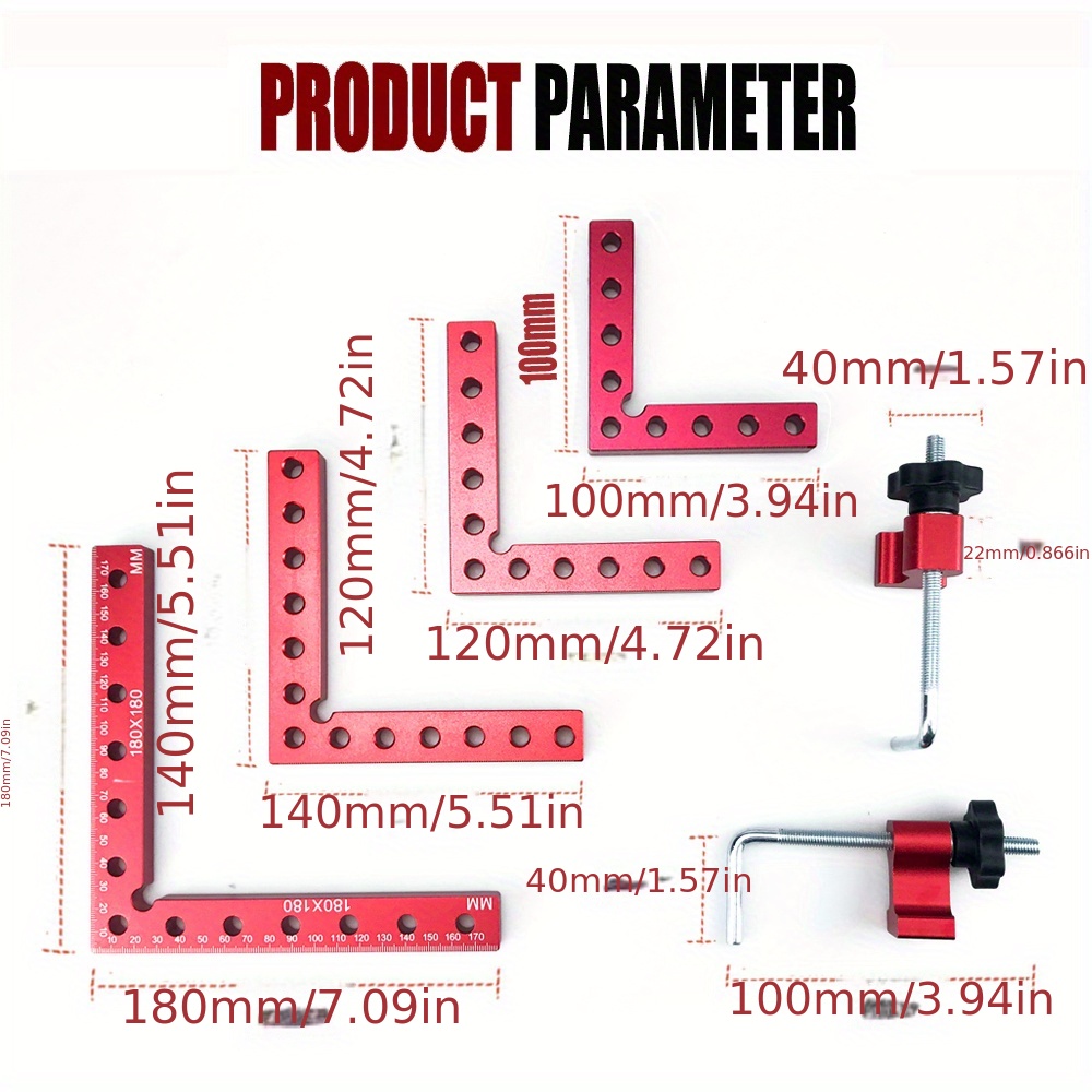 90 Degree Right Angle Positioning Ruler