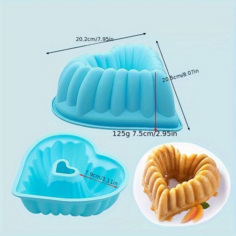 TEMU Heart-shaped Silicone Mold For Baking - Dessert Mold With , Food-grade Red & Pink Baking Tools For Cakes, Chocolates, Soap Making - Valentine’s