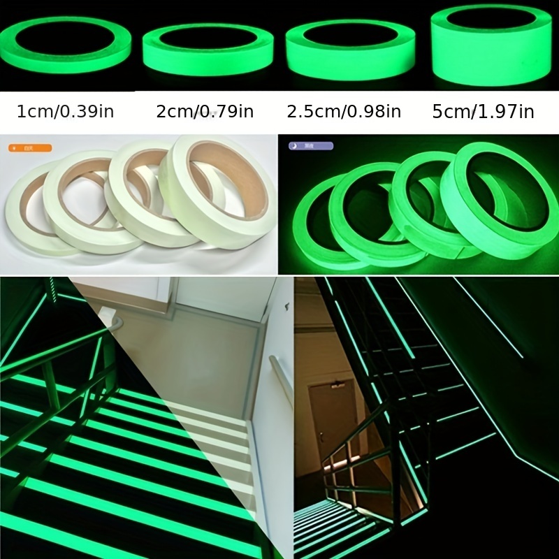 Cinta Luminosa Fluorescente De Volumen Que Brilla En La Oscuridad Cinta  Adhesiva Removible Impermeable Para Escaleras Etapa Bicicleta Dormitorio  Garaje - 20 Mm X 5 M Y 10 Mm X 5 M YONGSHENG 8390612589430