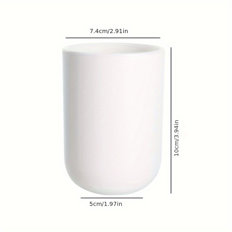 1pc PP Bathroom Tumbler, Minimalist Plain Gargle Cup For Bathroom