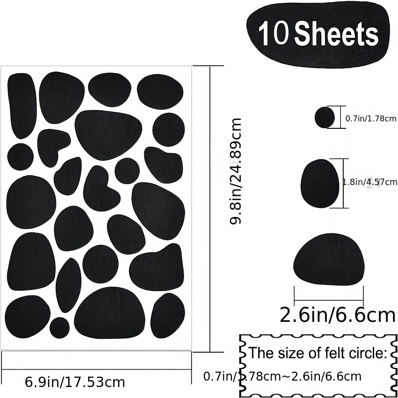 10pcs Adhesive Back Felt Sheets Fabric Sheets Self-Adhesive Durable  Multi-purpose for Art Making DIY Craft (Random Color)