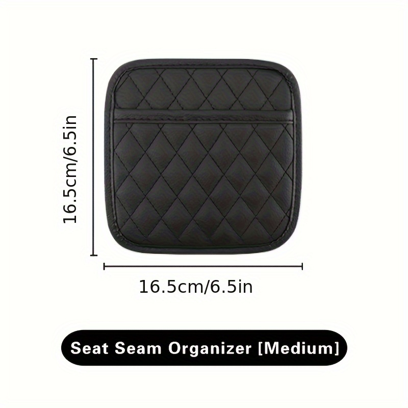 Car Interior Accessories - 1pc Pu Leather Seat Organiser, Multi-pocket For Mobile Phone, Fashion Glasses, Waterproof Documents & Car Stuff Organiser (large/medium/small)