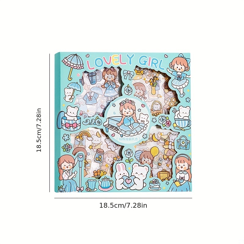 6sheets/bag Cute Stickers Journal Kawaii Scrapbooking Planner Diary Sticker  Set