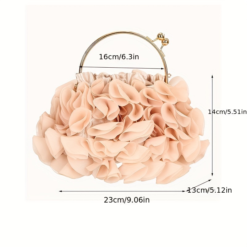 Fairy Floral Decor Evening Bag, Elegant Dinner Clutch Purse