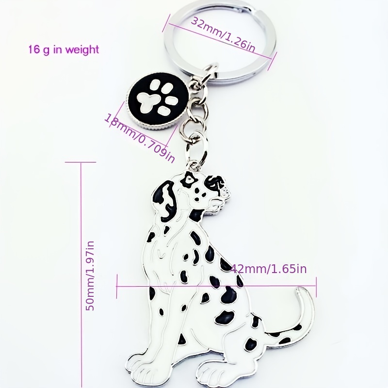 Dalmatian Dog Keyring Charm