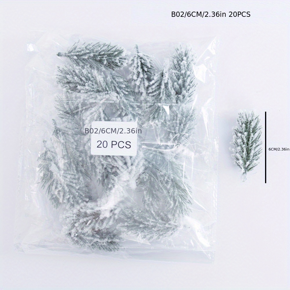 10/20pcs Artificial Pe White Plants Wedding Home Party Decorations Diy Christmas Tree Handcraft Accessories