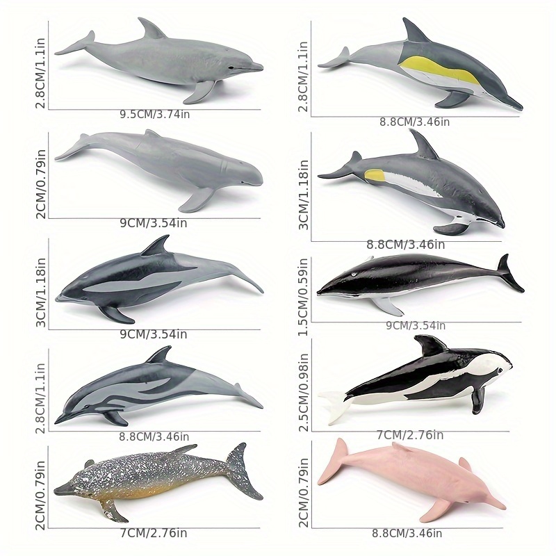Simulation Dolphin Model Toys, Long-nosed Dolphin & Hourglass Dolphin