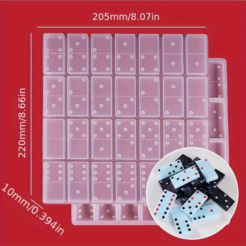 Domino Molds For Resin Casting, Resin Domino Silicone Molds Set 28 Cavities  Standard Size, Silicone Dominos Molds For Epoxy Resin, Epoxy Resin Molds -  Temu