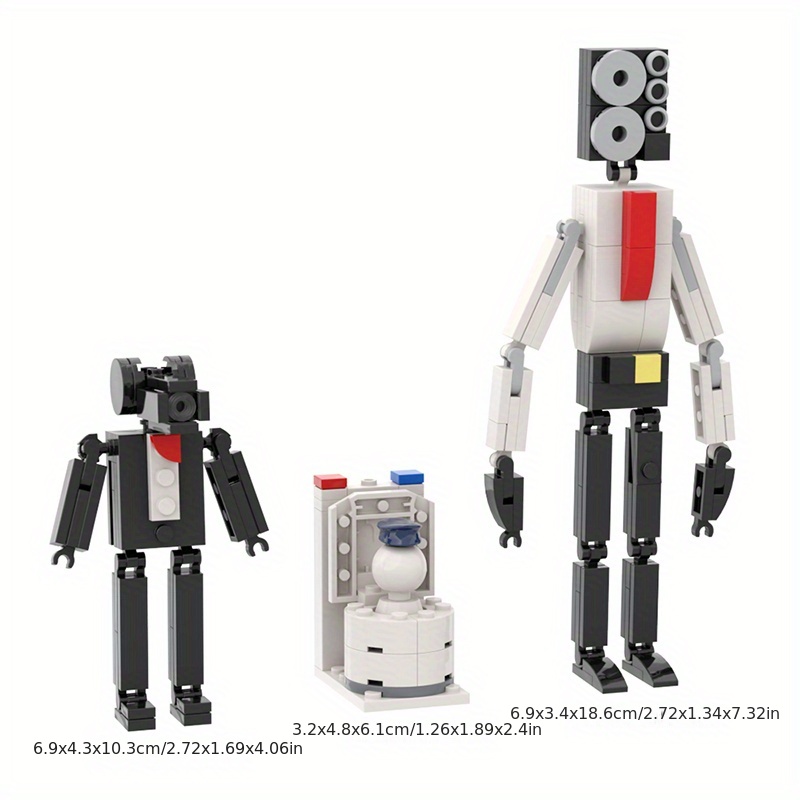 Diy Bricks Toys Suit For Kids Gift Toileted Camera Man、titan - Temu