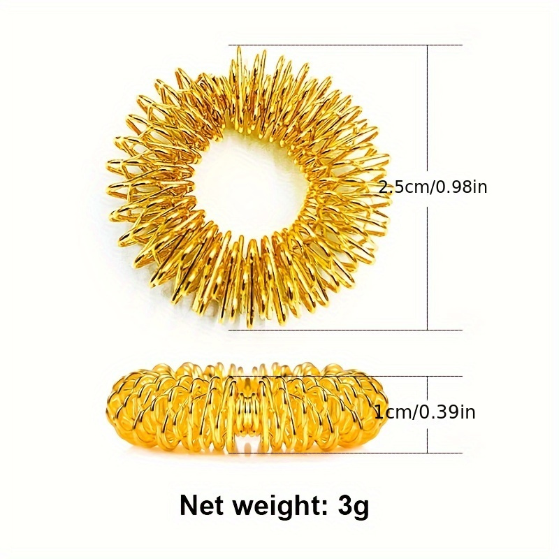 10pcs finger massage acupressure rings spiky sensory silent stress reducer massager fidget ring health care body massager relax hand massage tools 1