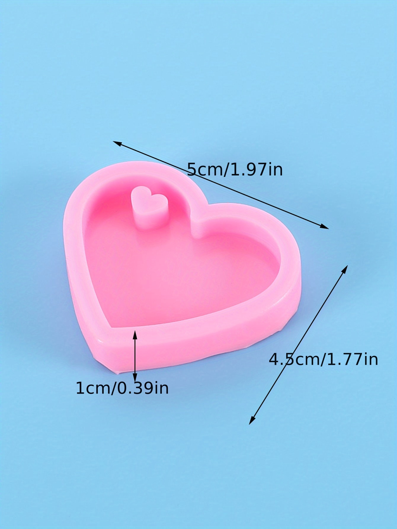 Heart Shape Silicone Molds For DIY Key Ring Epoxy Resin Mold Craft Keychain