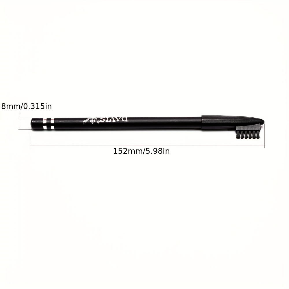 Short Wooden Rod Eyebrow Pencil With Eyebrow Comb Eyeliner Pen