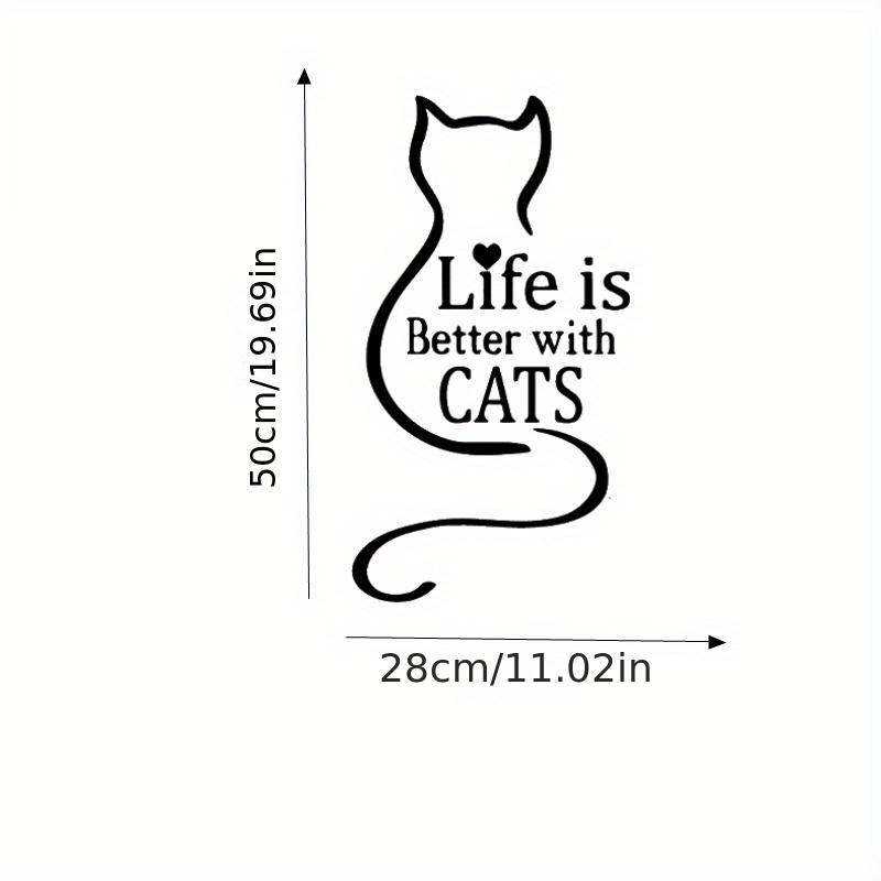 Of Cat Vinyl Wallpaper For Decorating Living Rooms, Companies, Schools, And Offices