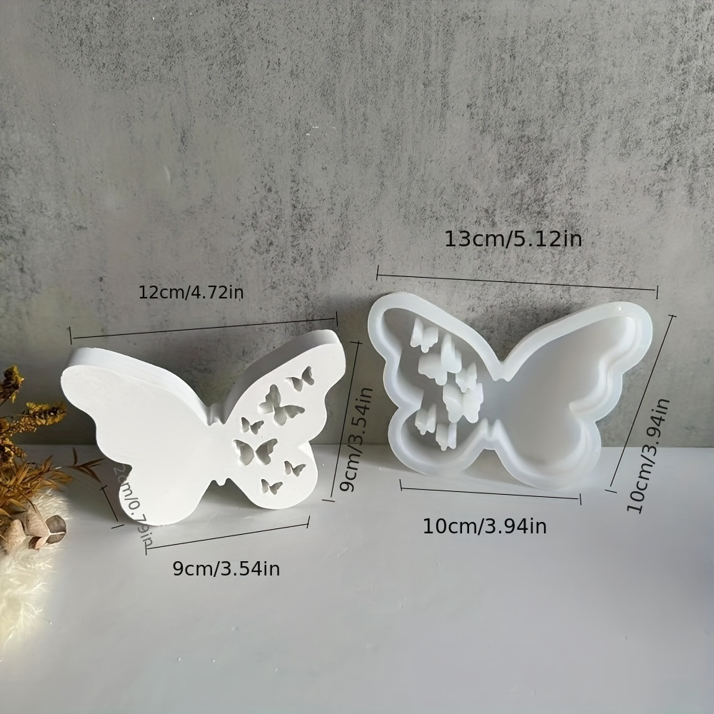 

1pc Butterfly Silicone Molds Butterfly Gypsum Concrete Casting Silicone Molds Home Decoration Resin Plaster Ornament Casting Aromatherapy Mold