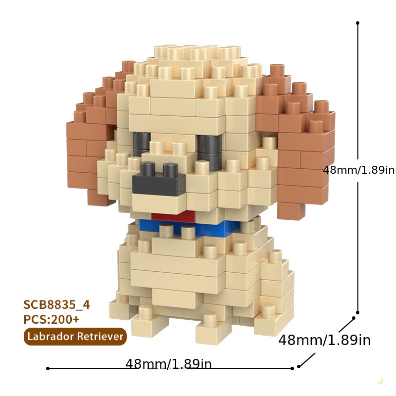 Daiso Dog Dachshund Petit block Building Block package limited