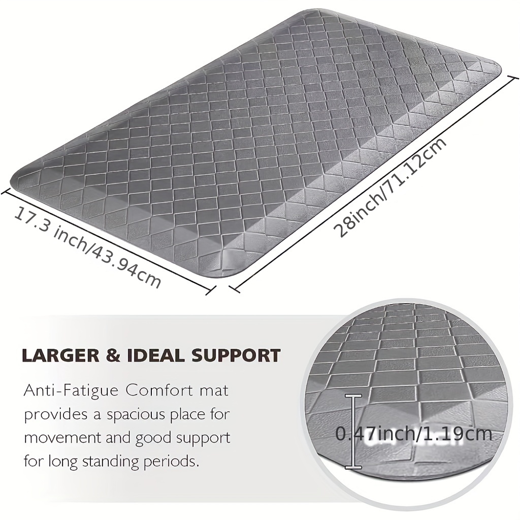 17.3x28 Anti-Fatigue Comfort Mat,1/2 Inch Non Slip Foam