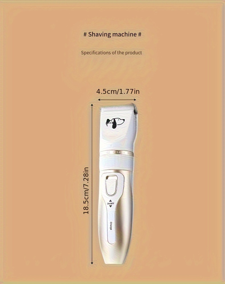 [Tondeuse pour chats] Tondeuse Électrique pour Chats, Kit de Toilettage Universel Rechargeable pour Animaux Domestiques avec Brosse Automatique