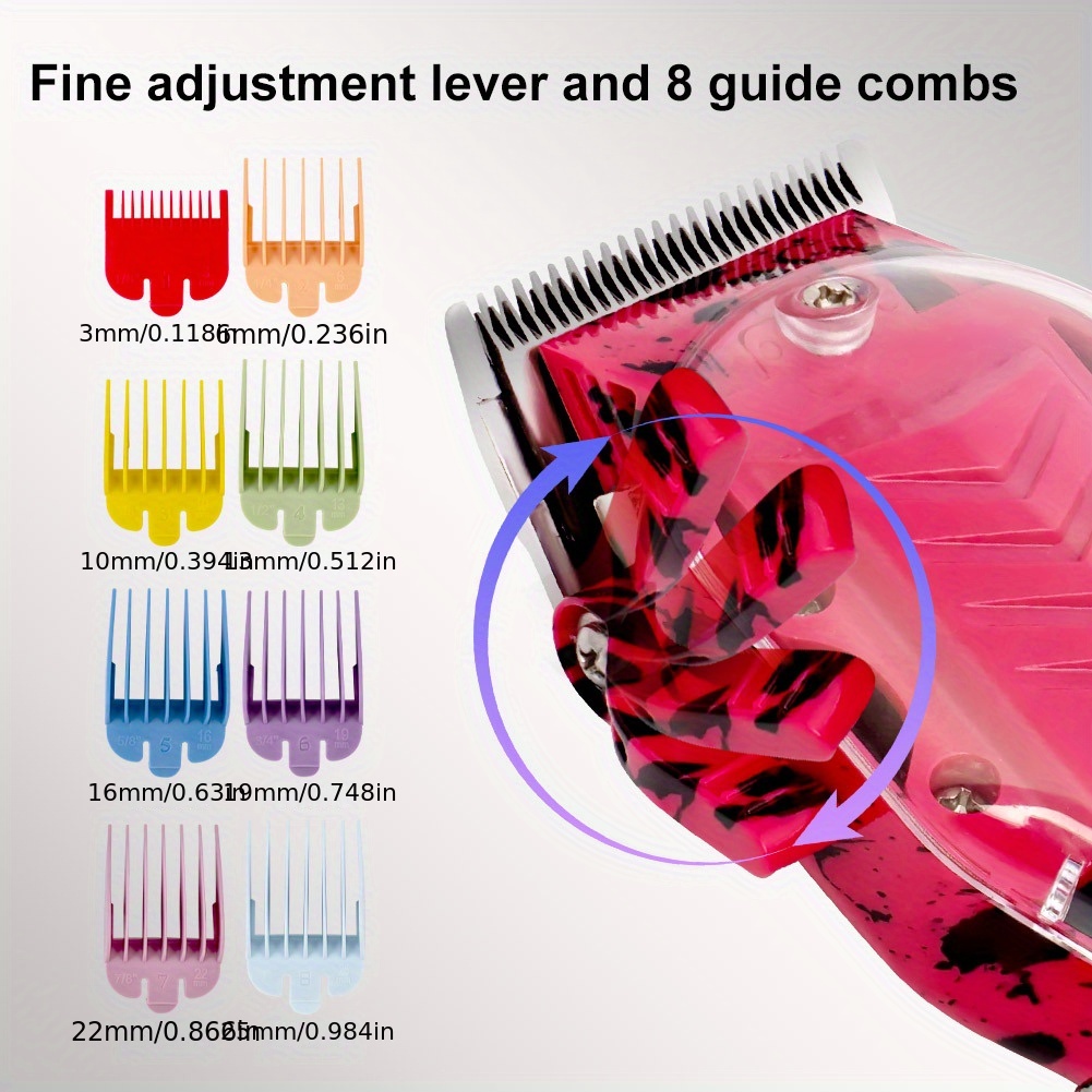 Transparent Electric Hair Clipper With Lcd Digital Display - Temu