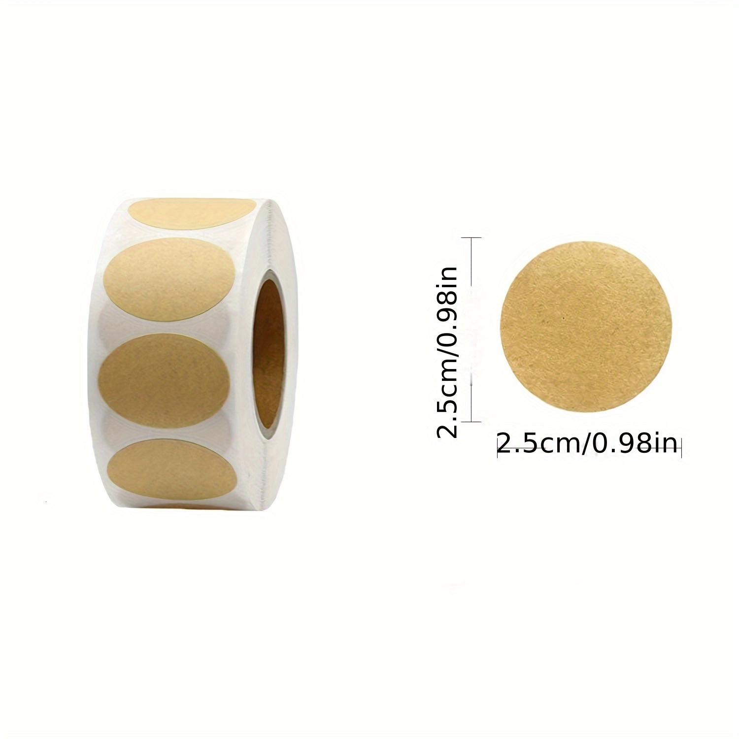 TEMU 500pcs/1Rouleau Étiquettes Autocollantes Rondes en Papier pour Classification d'Articles, Étiquettes Personnalisées