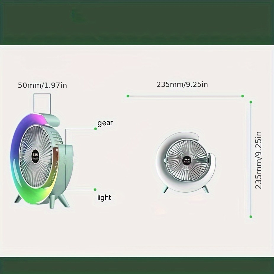 desktop mini fan colorful fan usb fan details 4