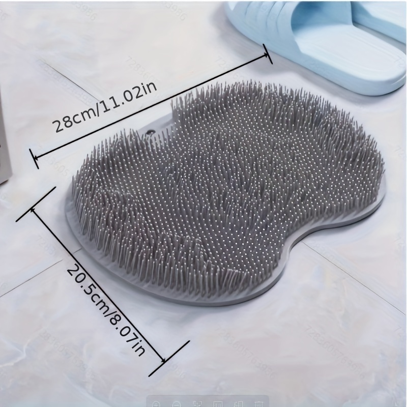 Shower Foot & Back Scrubber, Massage Pad, Wall Mounted Back Scrubber,  Silicone Bath Massage Cushion Brush with Suction Cups, Bathroom Wash Foot  Mat Exfoliating Dead Skin Foot Brush 