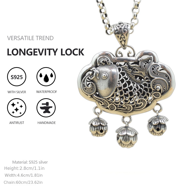 longevity lock pendant