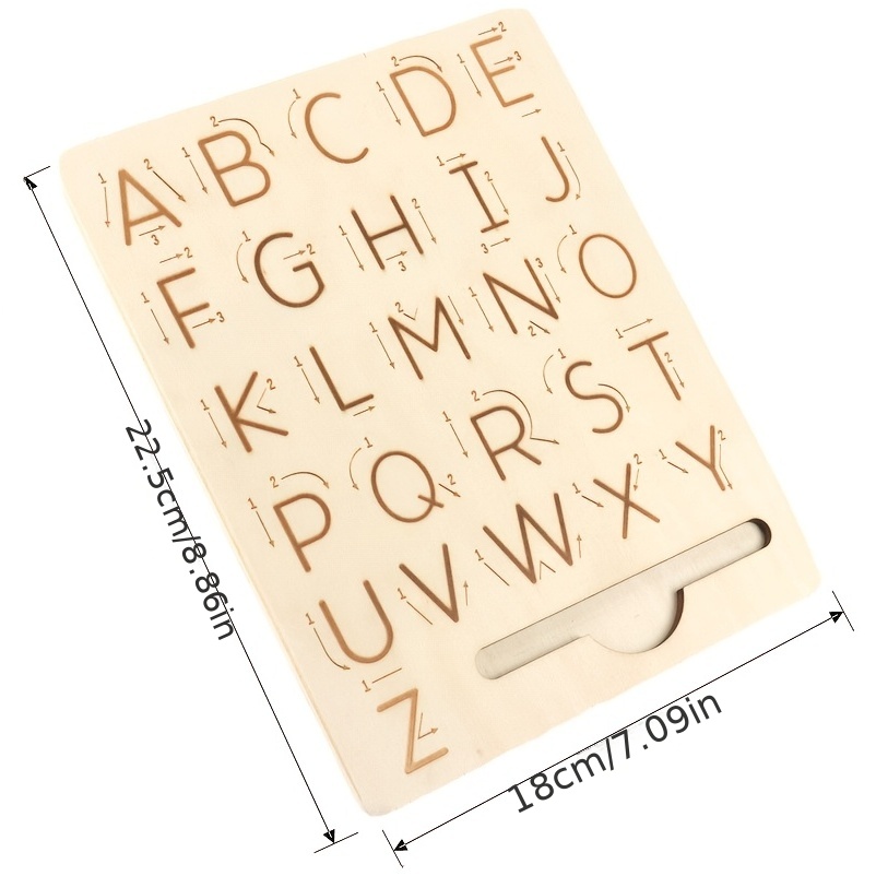 Wooden Alphabet Tracing Board Preschool Learning Early Educational