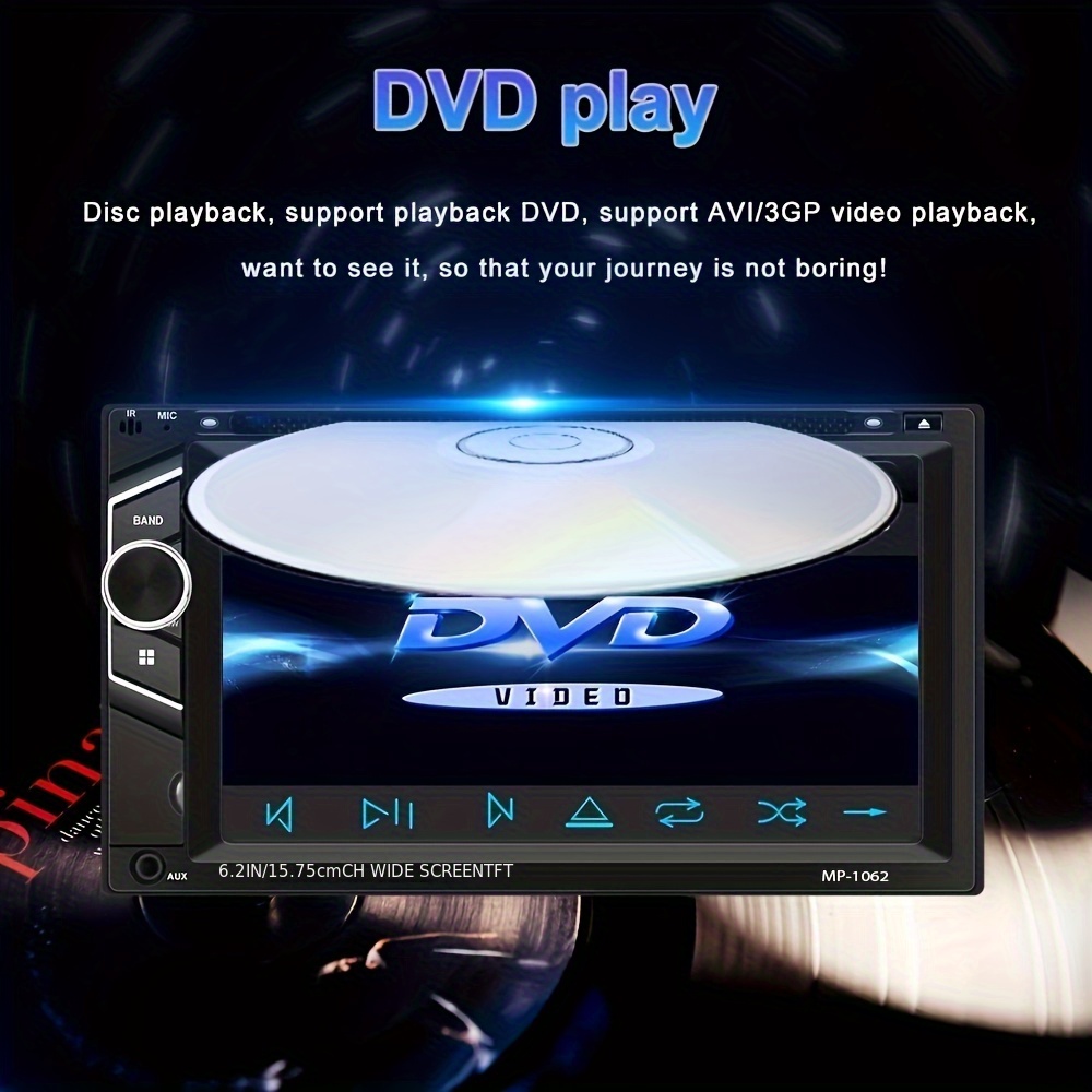6.95 Doble 2 Din Radio Coche Estéreo Dvd Reproductor Cd - Temu