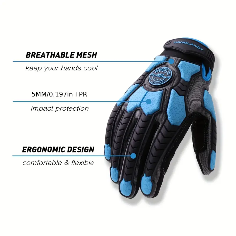 Heavy Duty Work Gloves Tpr Protector Impact Gloves Men Women - Temu