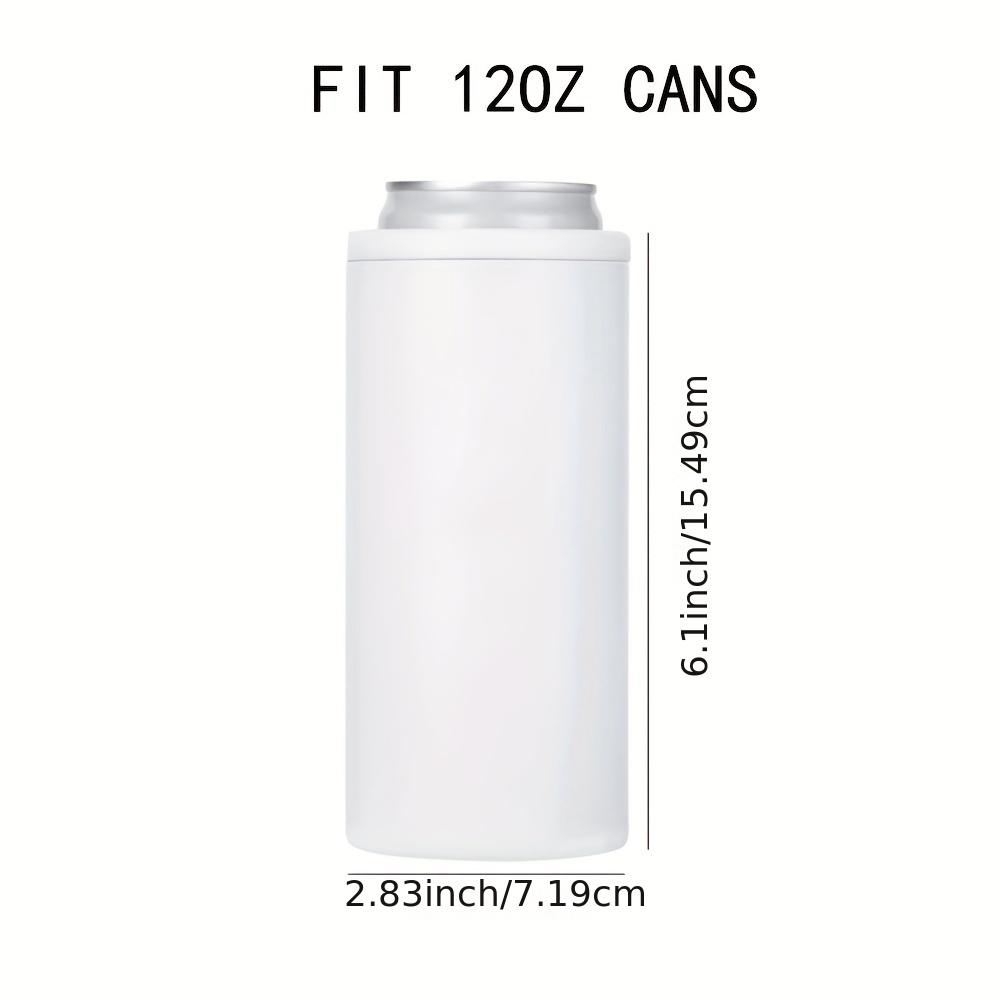 Double Walled Stainless Steel Insulated Slim Can Cooler For - Temu