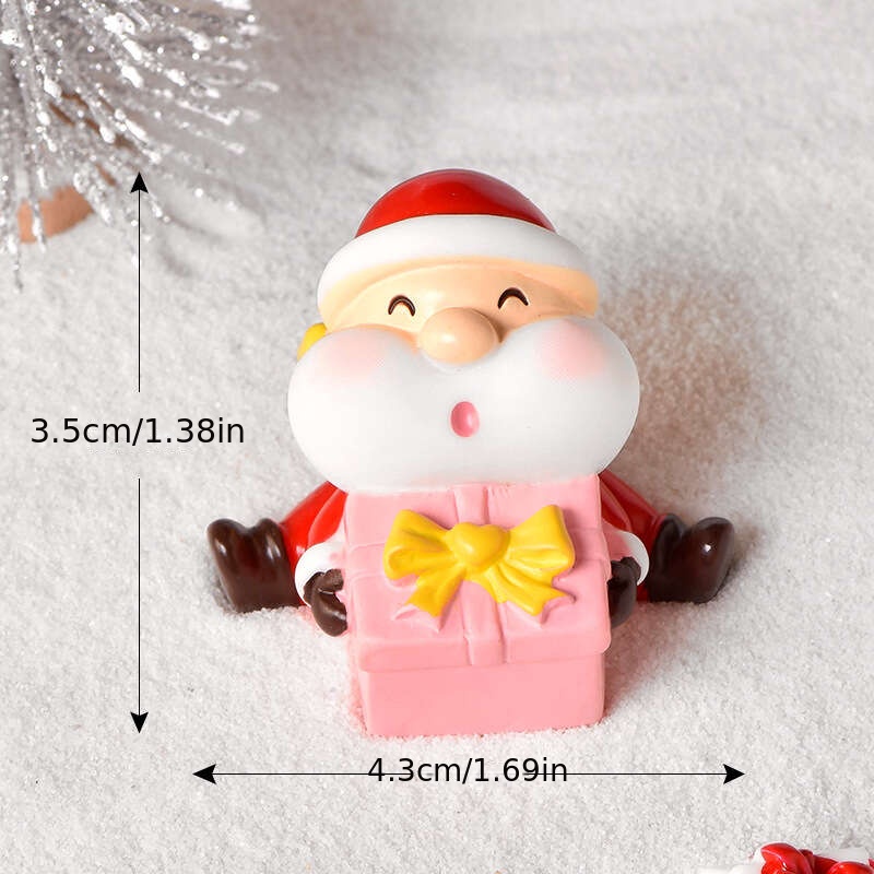 Mini Christmas Snowman Ornaments,cute Cotton Clothes Santa Claus Interior  Figurines,holiday Gifts Micro Landscape Decoration Car Interior Table  Accessories - Temu