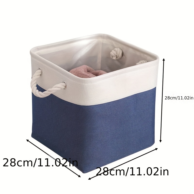 High Quality Fabric Cotton And Linen Storage Box, Foldable, Used For  Storing Documents, Books, Miscellaneous Items, Household Items, And  Clothing Stor