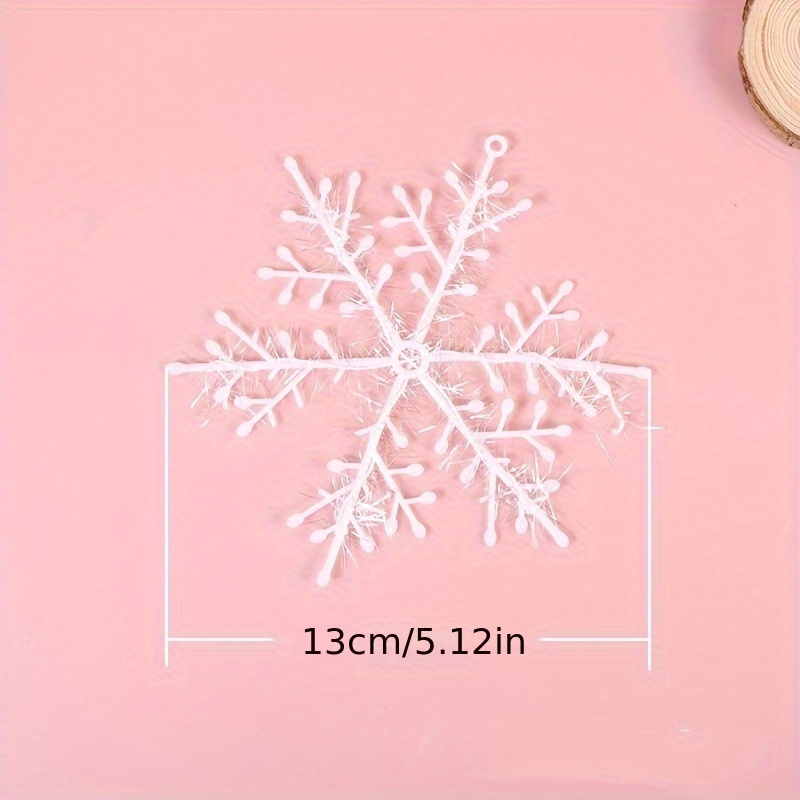 Christmas Decoration Snowflakes Wrapped Wire Plastic - Temu