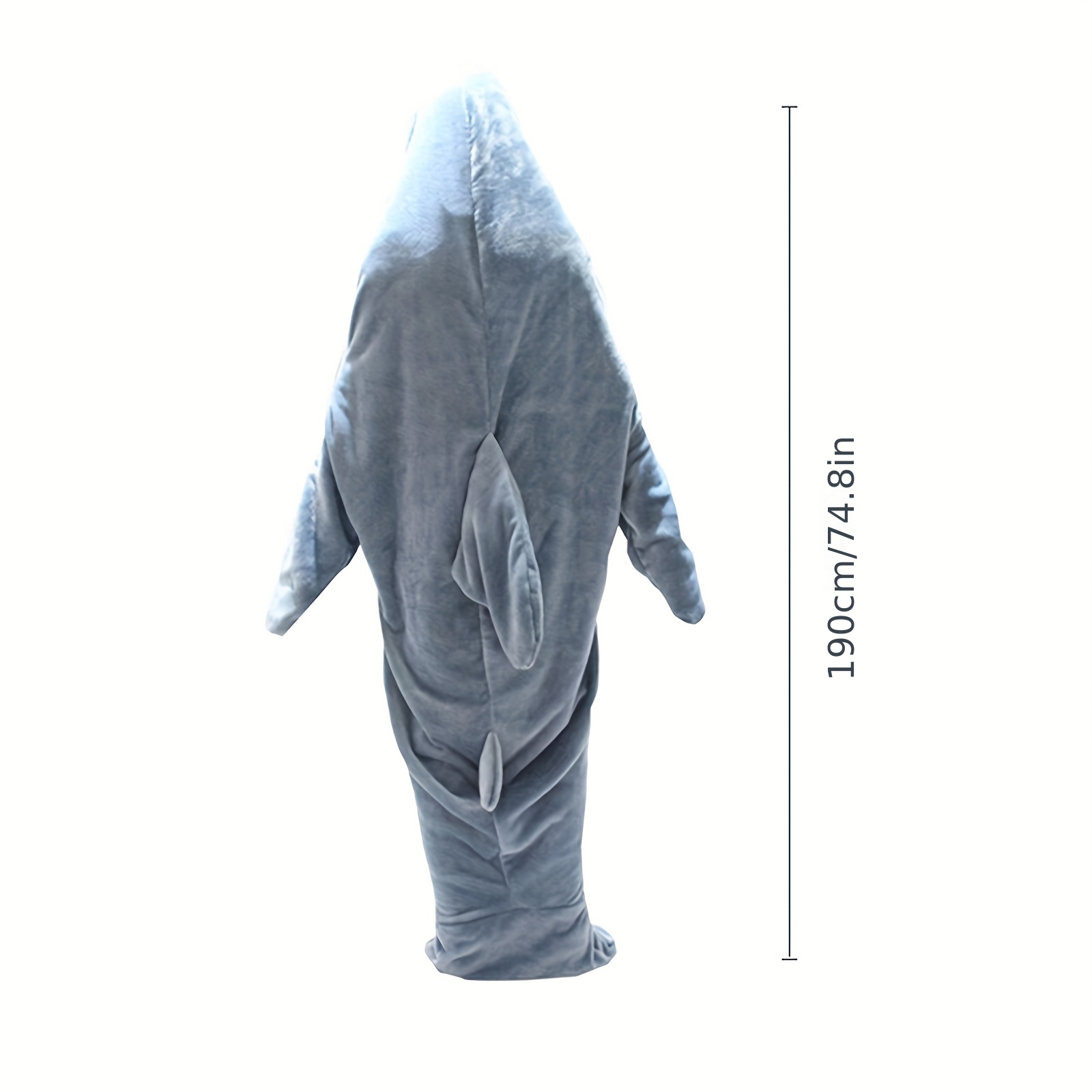  Manta de tiburón para adultos, súper suave y acogedora sudadera  con capucha de franela con capucha de tiburón, saco de dormir de forro  polar, manta de tiburón (S-55 pulgadas x 27.5