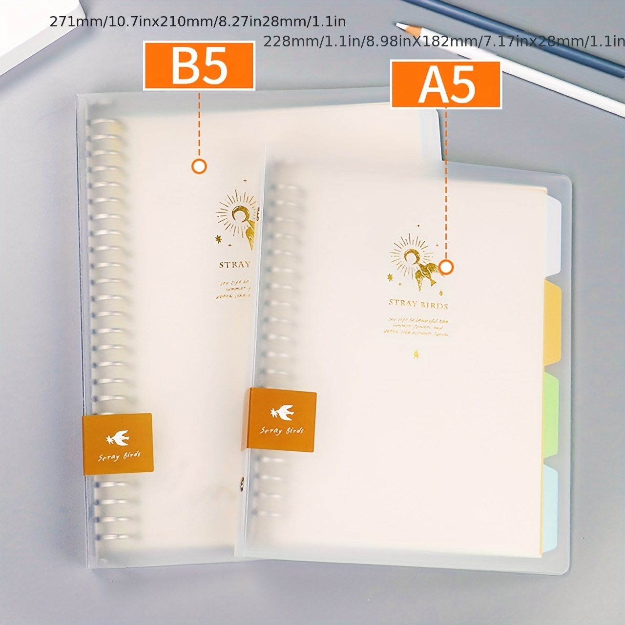 B5/a5 Loose leaf Notebook: Detachable Refill Horizontal Line - Temu