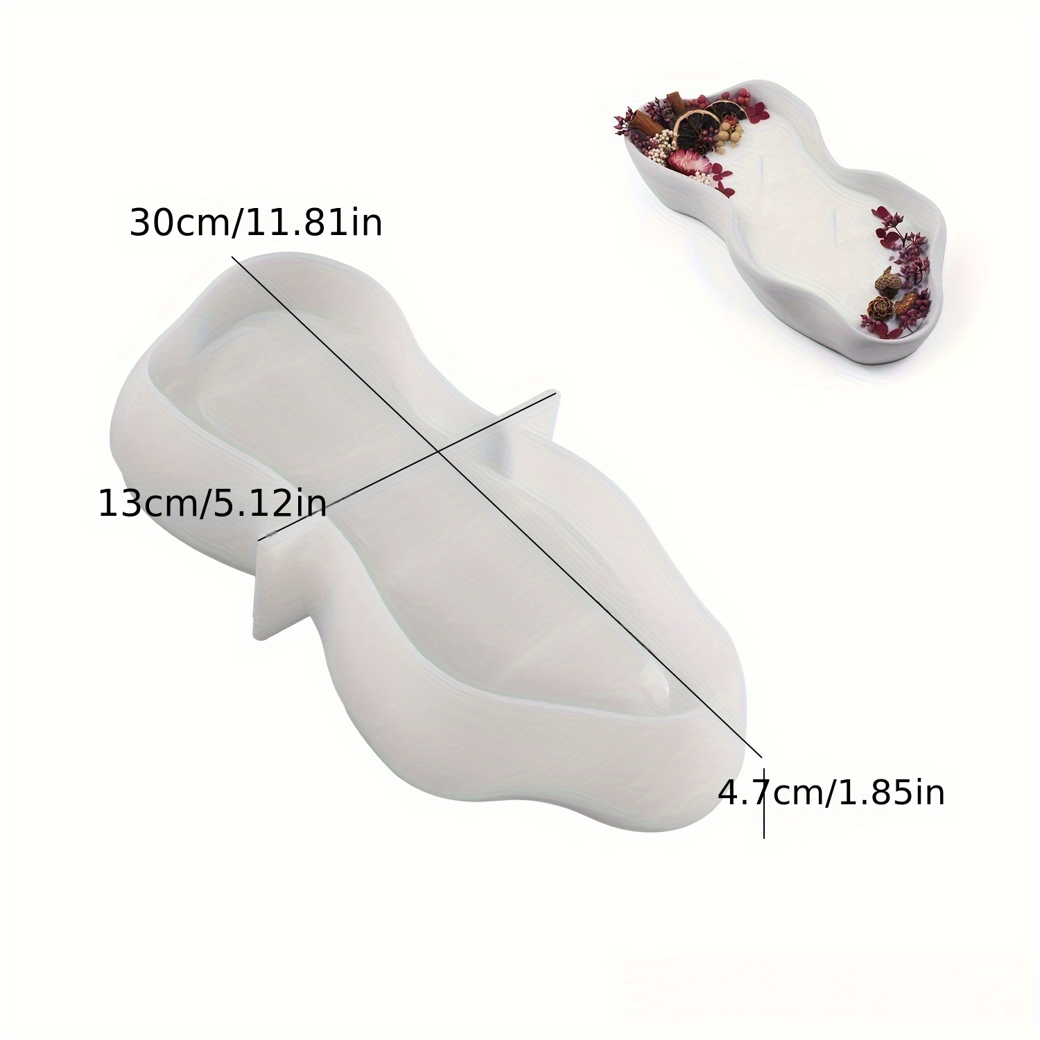 Image of Resin Silicone Mold Large Silicone Irregular Candle Container Mold Bowl Wax Container Resin Resin Resin Concrete Mold Epoxy Candlestick Plant Flower Pot Ornaments Storage Tray Cement Mold Art Crafts