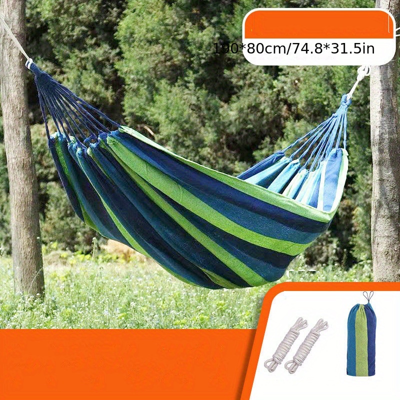 Portable Colorful Canvas Hammock for Camping and Beach Play