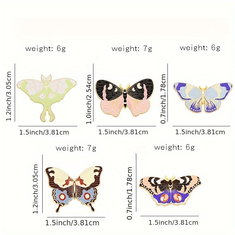 Colorful Butterfly And Moth Brooch For Men Creative Pins For - Temu