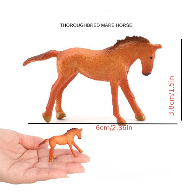 Jogo realista das estatuetas do pônei do cavalo, figuras animais