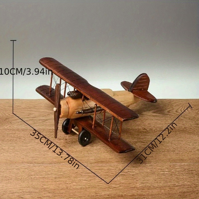 vintage wooden airplane toy