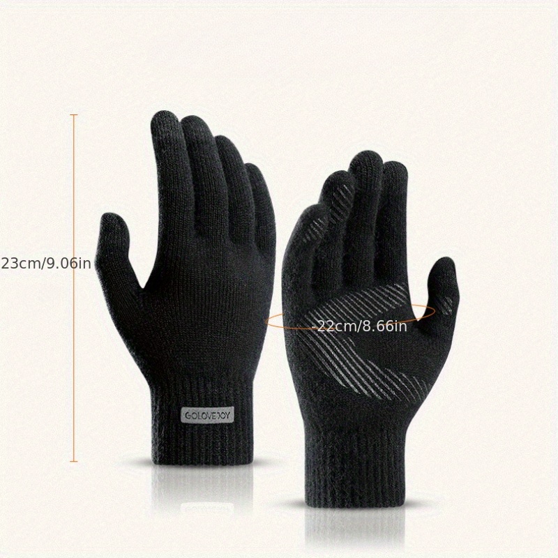 1 Paire Gants D'hiver Gants Épais Tricotés Chauds Mignons - Temu Belgium