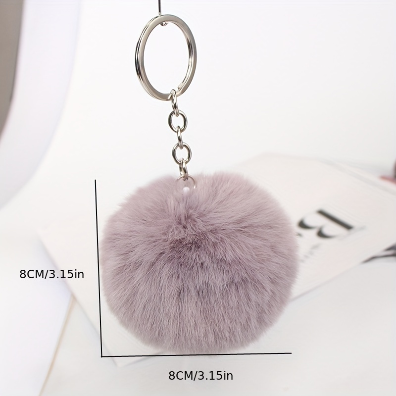 1 3pcs Heart Pom Pom Keychain Cute Plush Key Chain Ring Purse Bag Backpack  Charm Car Hanging Pendant Women Girls Gift, Shop The Latest Trends
